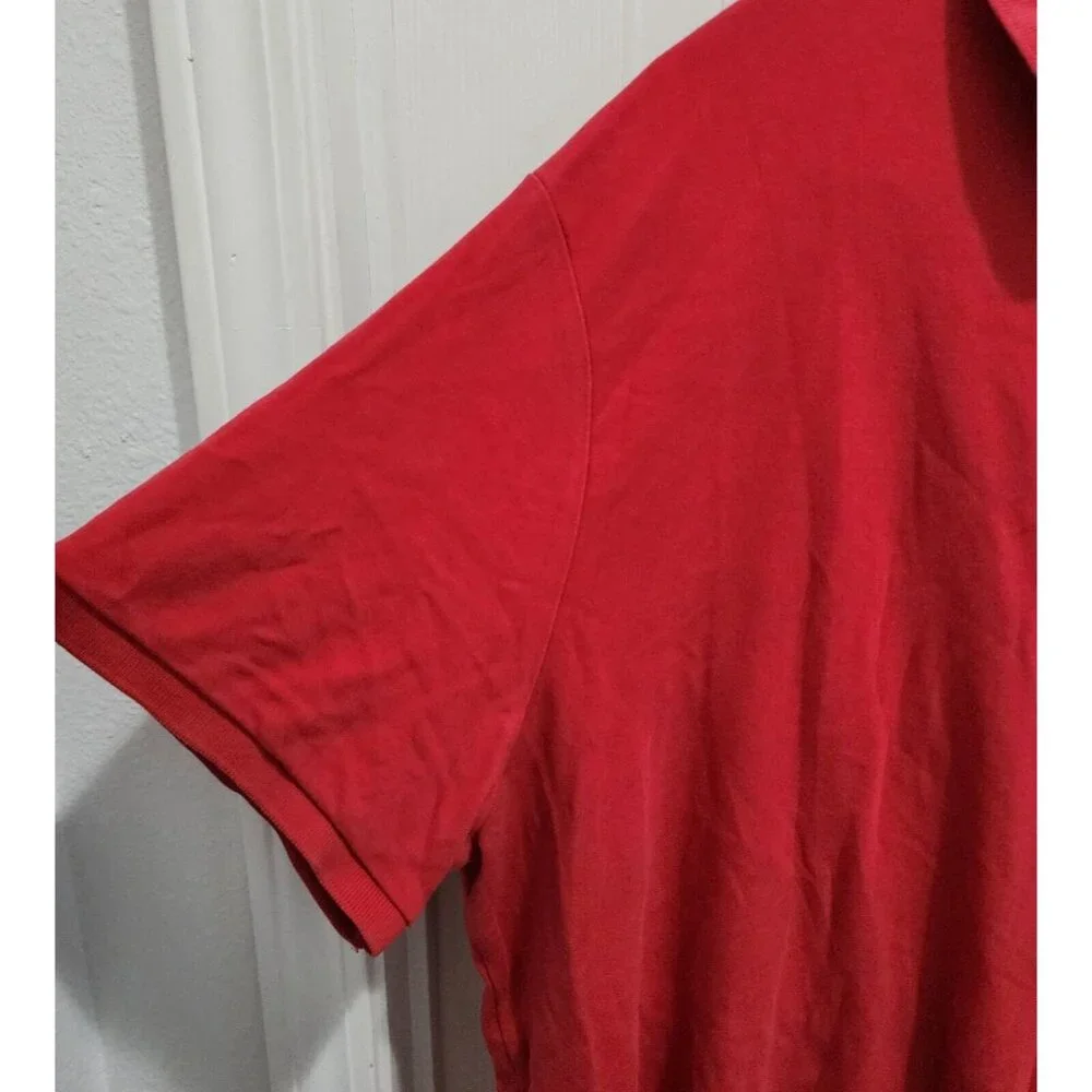Polo Ralph Lauren Custom Slim Fit‎ Red Polo Shirt Size 2XL Cotton Blue Pony